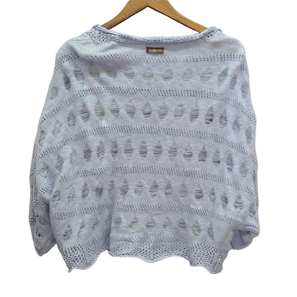 Matilda Jane Light Blue Knit Sweater Cardigan Size L - Picture 2 of 8